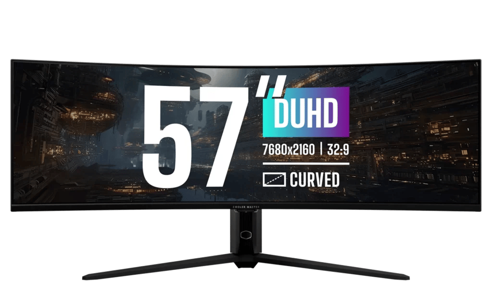 Cooler Master GP57ZS 曲面電競顯示器 57" 4K UHD 120Hz MiniLED VA 內置喇叭 90w TypeC - 7680 x 2160
