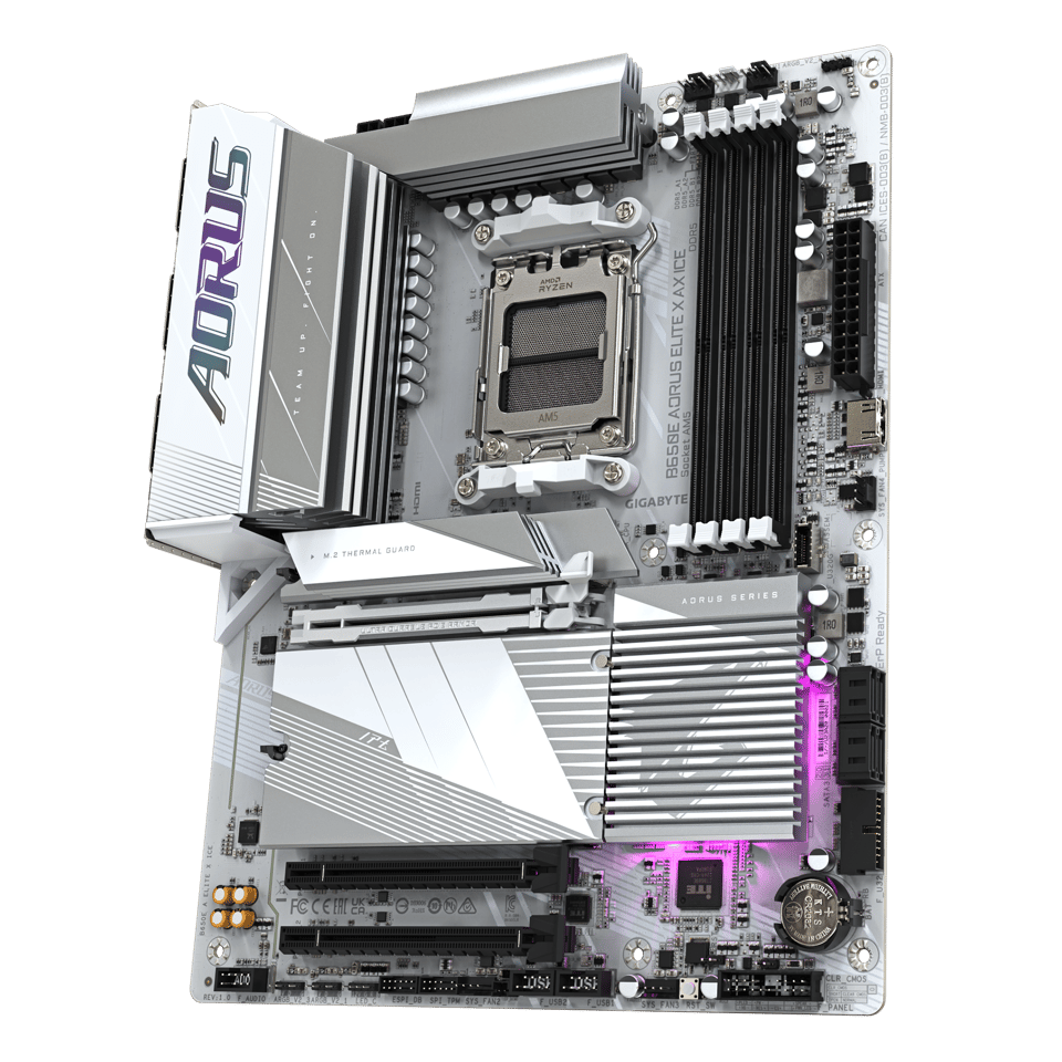 全白 GIGABYTE 技嘉 B650E AORUS ELITE X AX ICE ATX 主機板 (DDR5)