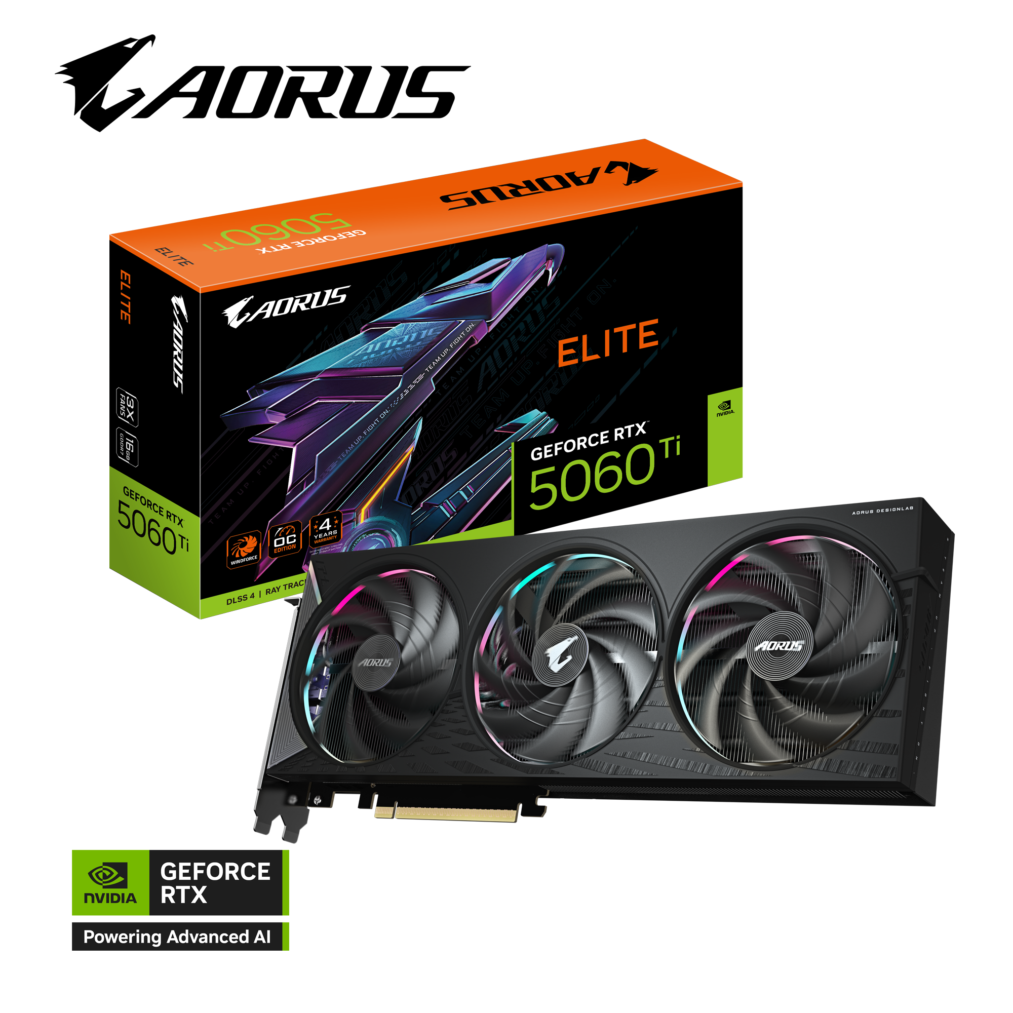 GIGABYTE 技嘉 AORUS ELITE GeForce RTX 5060 Ti OC 16G 顯示卡