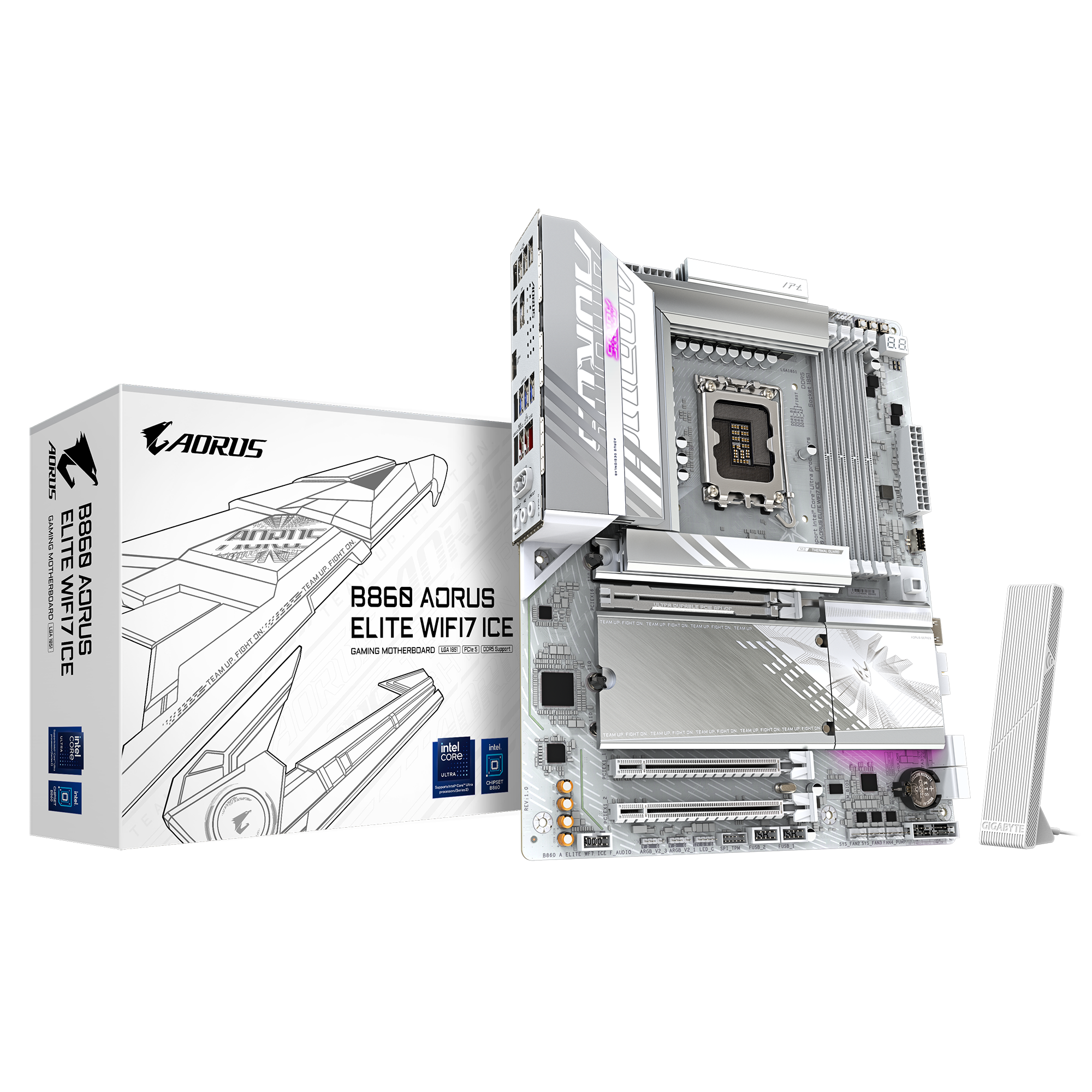 GIGABYTE 技嘉 B860 AORUS ELITE WIFI7 ICE ATX 白色主機板