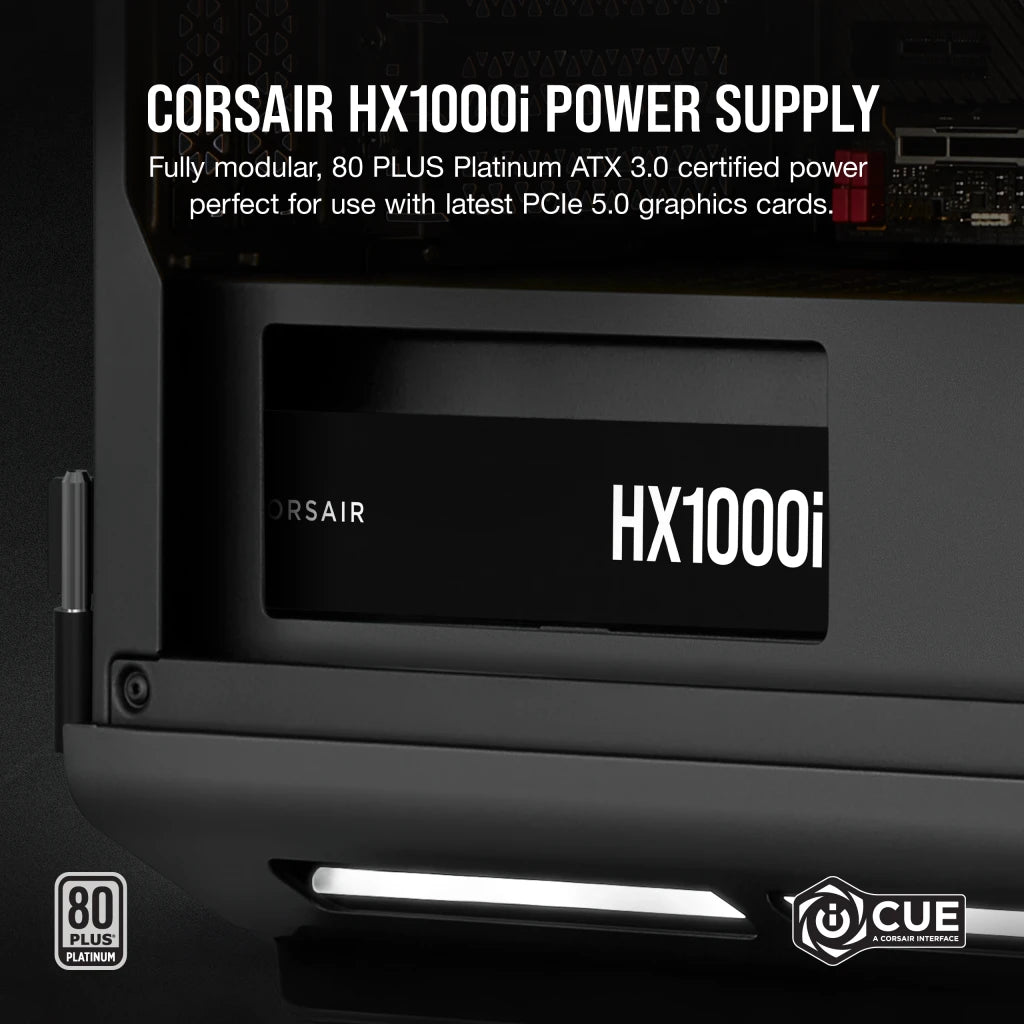 CORSAIR HX1000i 1000W 80Plus Platinum Fully Modular 鉑金牌 全模組 主機電源 ATX3.1 PCIE5.1
