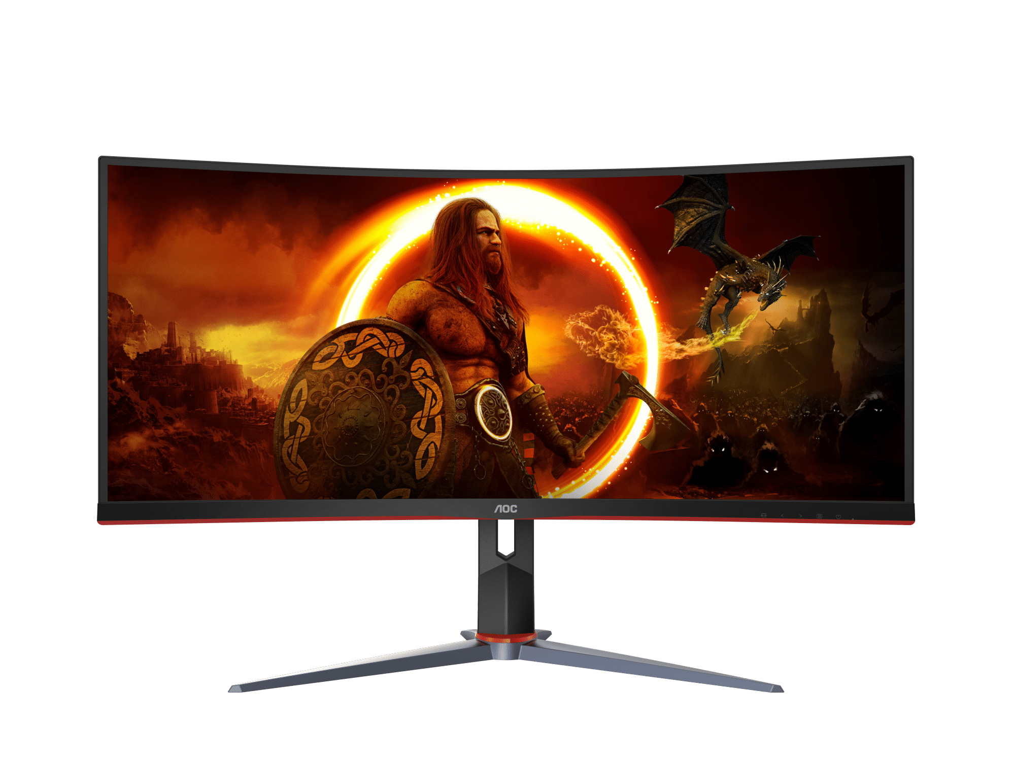 AOC AGON CU34G2XP 34" WQHD VA 180Hz 1ms Curved Gaming Monitor 曲面电竞萤幕21:9 HDR 400 