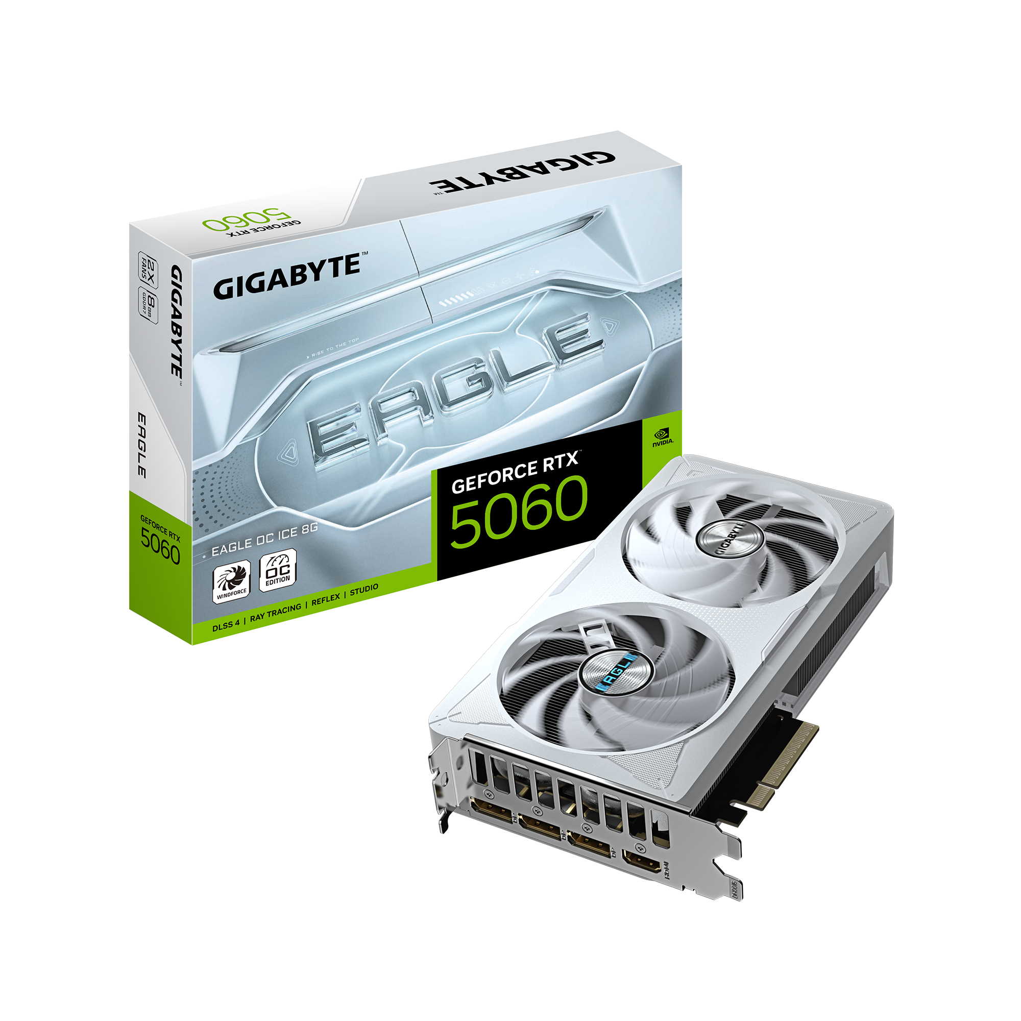 GIGABYTE 技嘉 EAGLE ICE GeForce RTX 5060 OC 白色顯示卡 8G