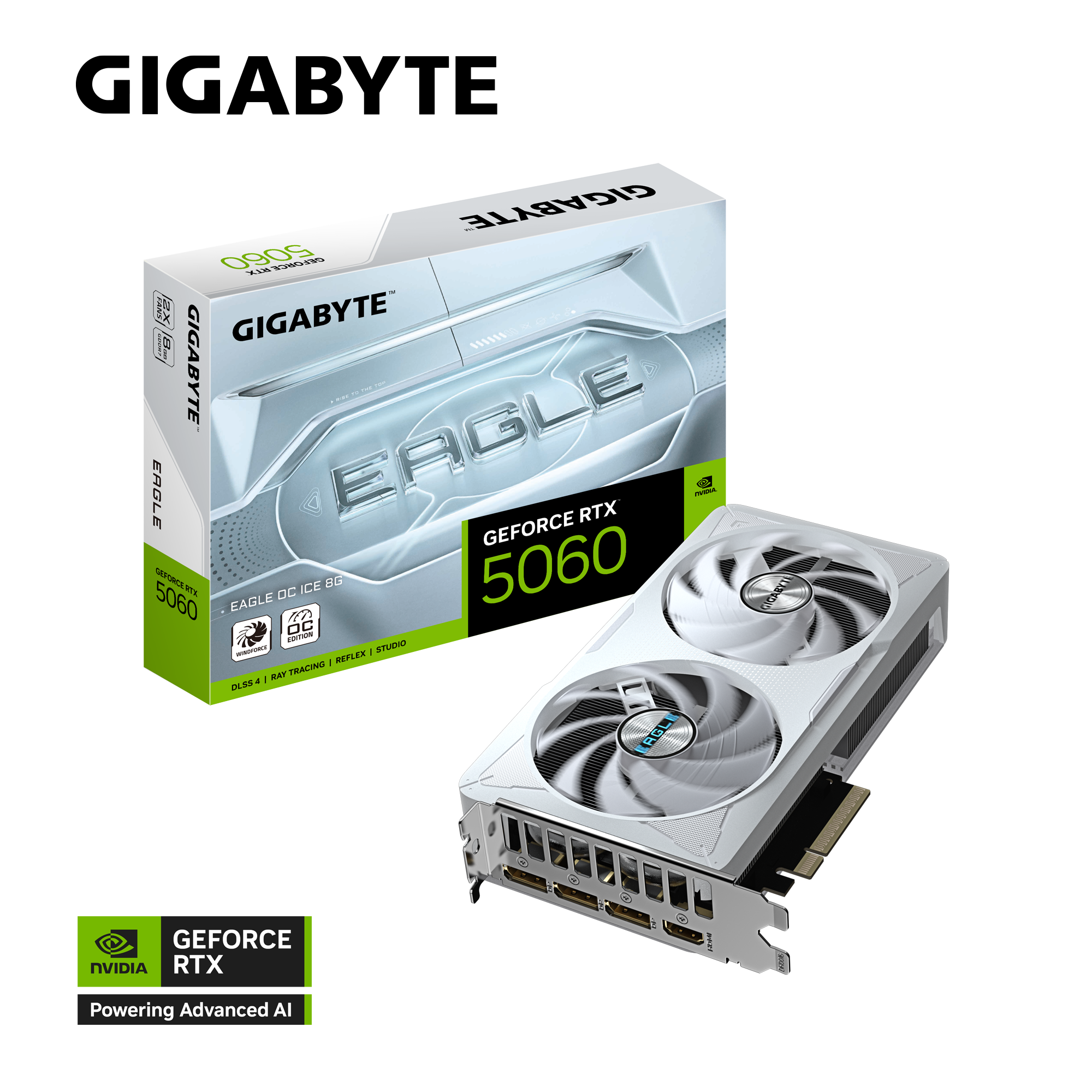 GIGABYTE 技嘉 EAGLE ICE GeForce RTX 5060 OC 白色顯示卡 8G