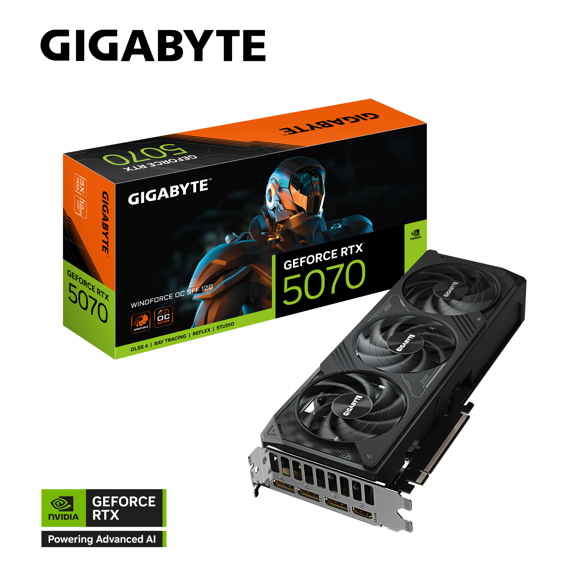 【复活节呈献】Gigabyte 技嘉GeForce RTX 5070 Windforce OC SFF 显示卡12GB GDDR7