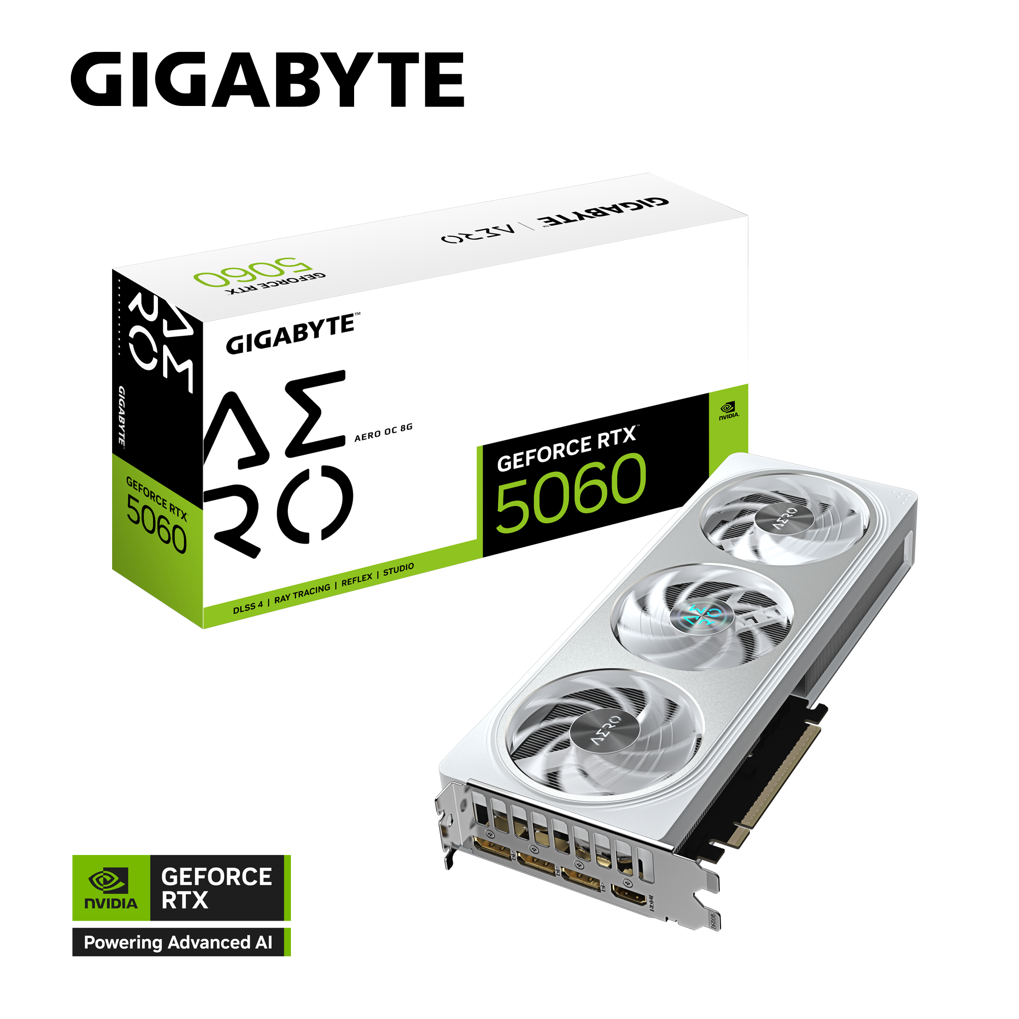 GIGABYTE 技嘉 AERO GeForce RTX 5060 OC 白色顯示卡 8G