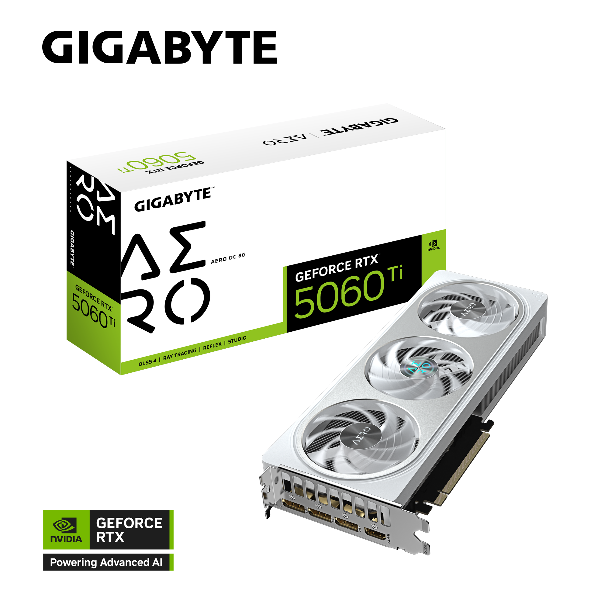 GIGABYTE 技嘉 AERO GeForce RTX 5060 Ti OC 8G 白色顯示卡