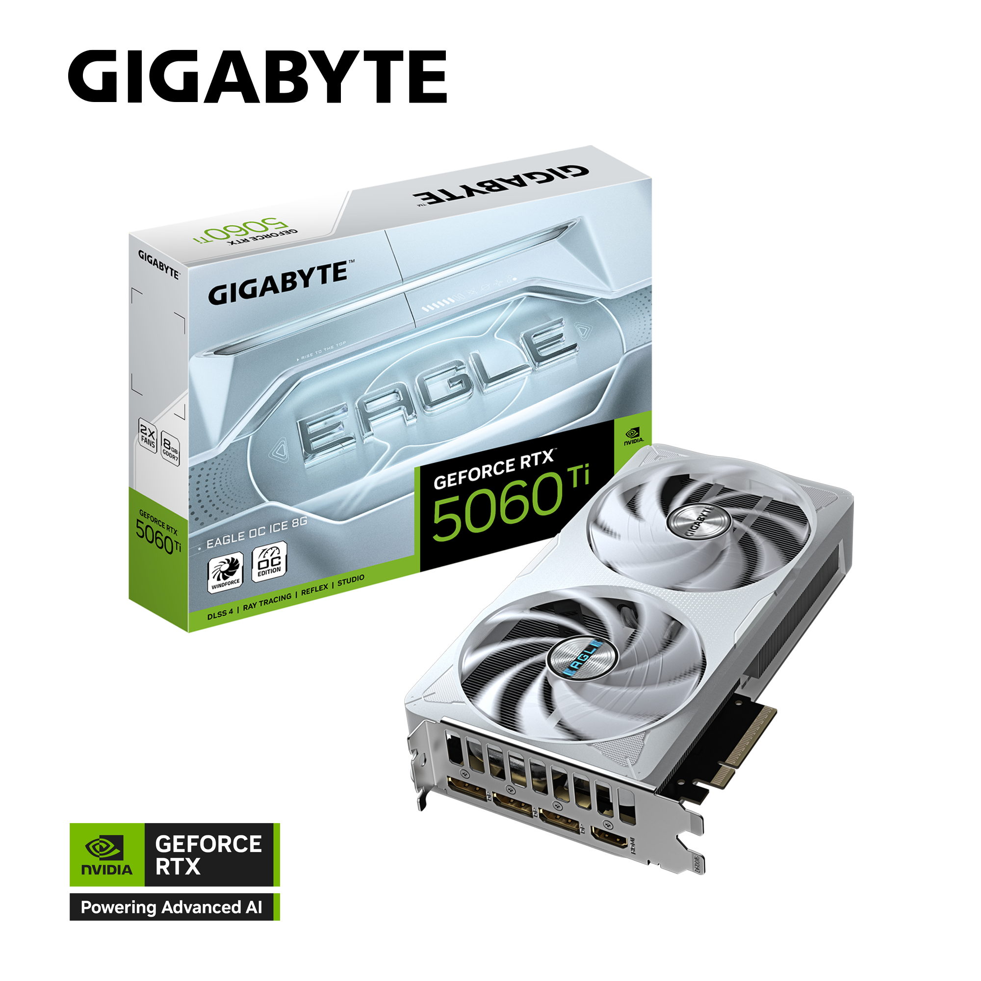 GIGABYTE 技嘉 EAGLE ICE GeForce RTX 5060 Ti OC 8G 白色顯示卡
