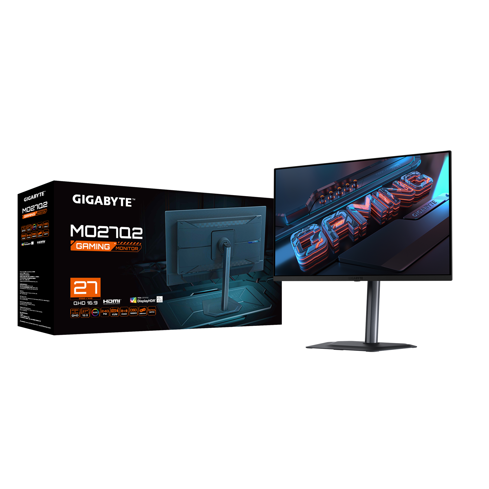 GIGABYTE MO27Q2 QHD 2K 240Hz 27" QD-OLED Gaming Monitor