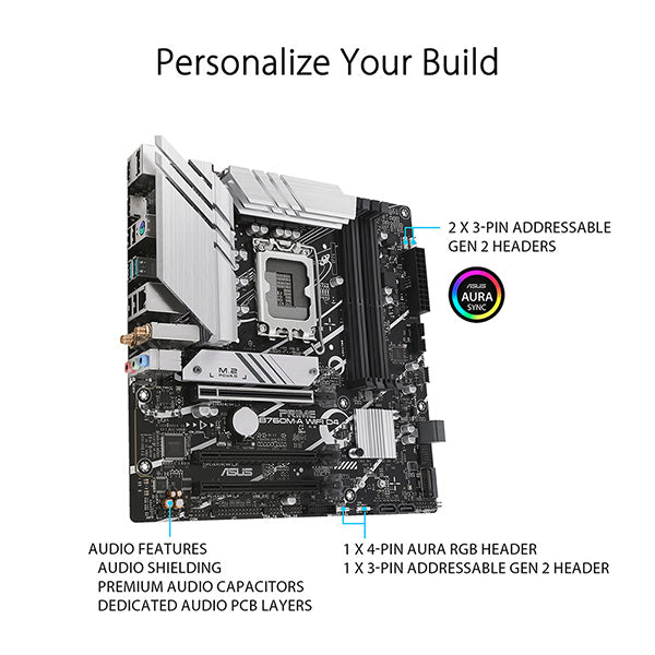 ASUS 華碩 PRIME B760M-A WIFI D4 Micro-ATX 主機板 DDR4