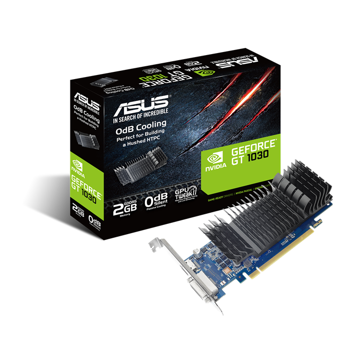 ASUS 华硕GeForce GT 1030 短版显示卡2GB GDDR5
