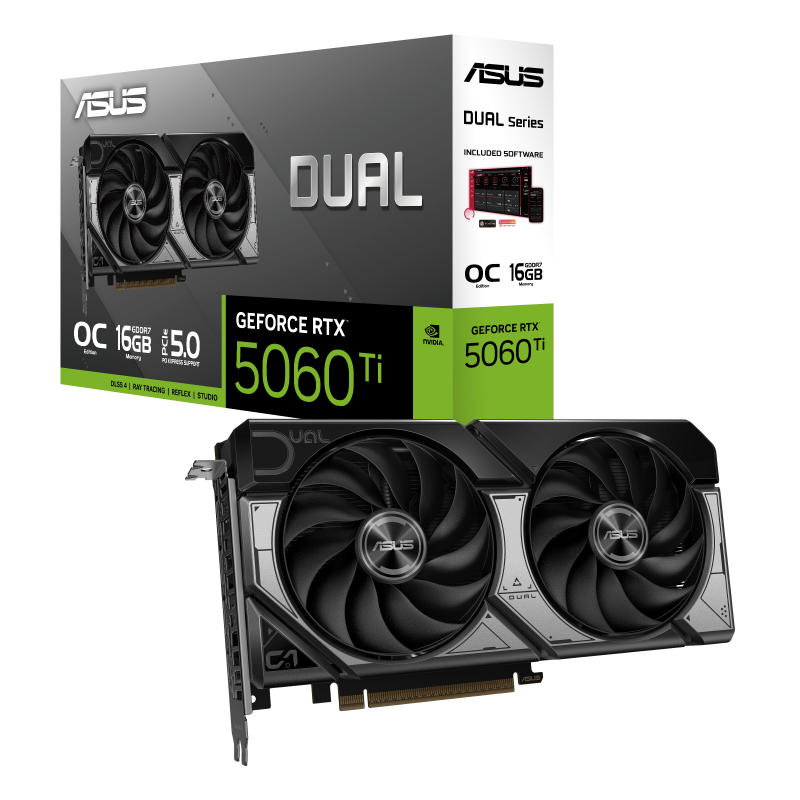 ASUS 華碩 Dual GeForce RTX 5060 Ti 顯示卡 16GB GDDR7 OC