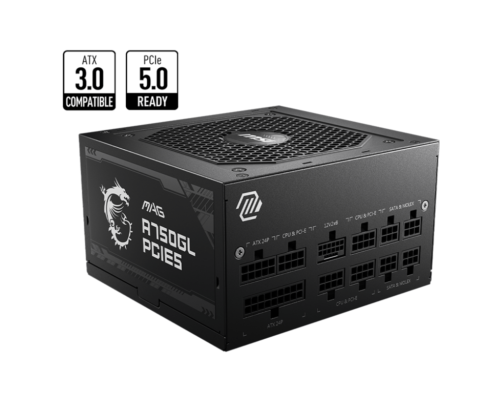 MSI MAG A750GL 750W 80Plus Gold 金牌 PCIe 5.0 全模組 主機電源