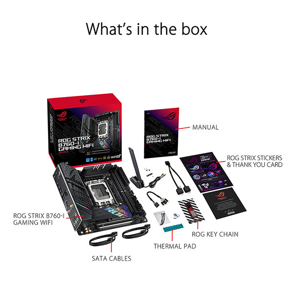 ASUS 華碩 ROG STRIX B760-I GAMING WIFI ITX 主機板 DDR5