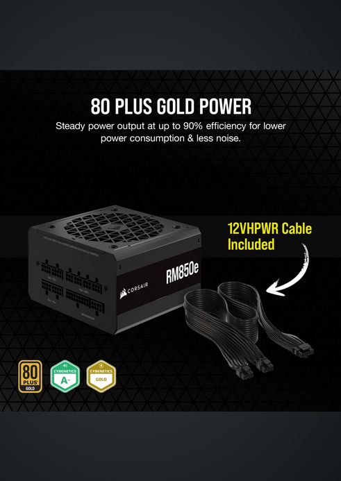 Corsair RM850e 850W 80Plus Gold Fully Modular ATX3.1 金牌 全模組 主機電源 (7年保)