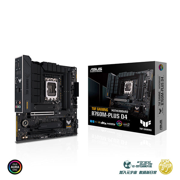 ASUS 華碩 TUF GAMING B760M-PLUS D4 Micro-ATX 主機板 (DDR4)