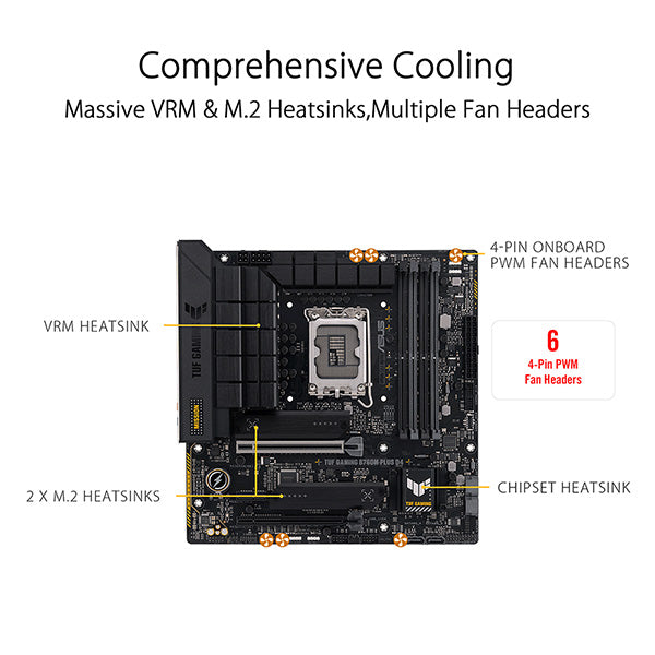 ASUS 华硕TUF GAMING B760M-PLUS D4 Micro-ATX 主机板DDR4
