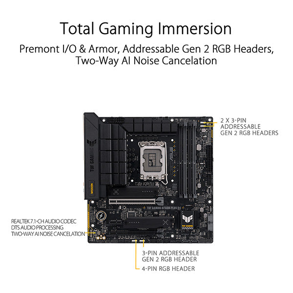 ASUS 华硕TUF GAMING B760M-PLUS D4 Micro-ATX 主机板DDR4