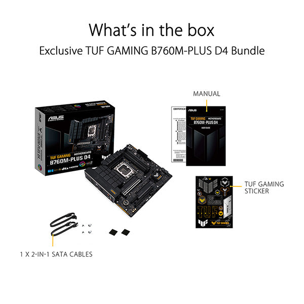 ASUS 华硕TUF GAMING B760M-PLUS D4 Micro-ATX 主机板DDR4