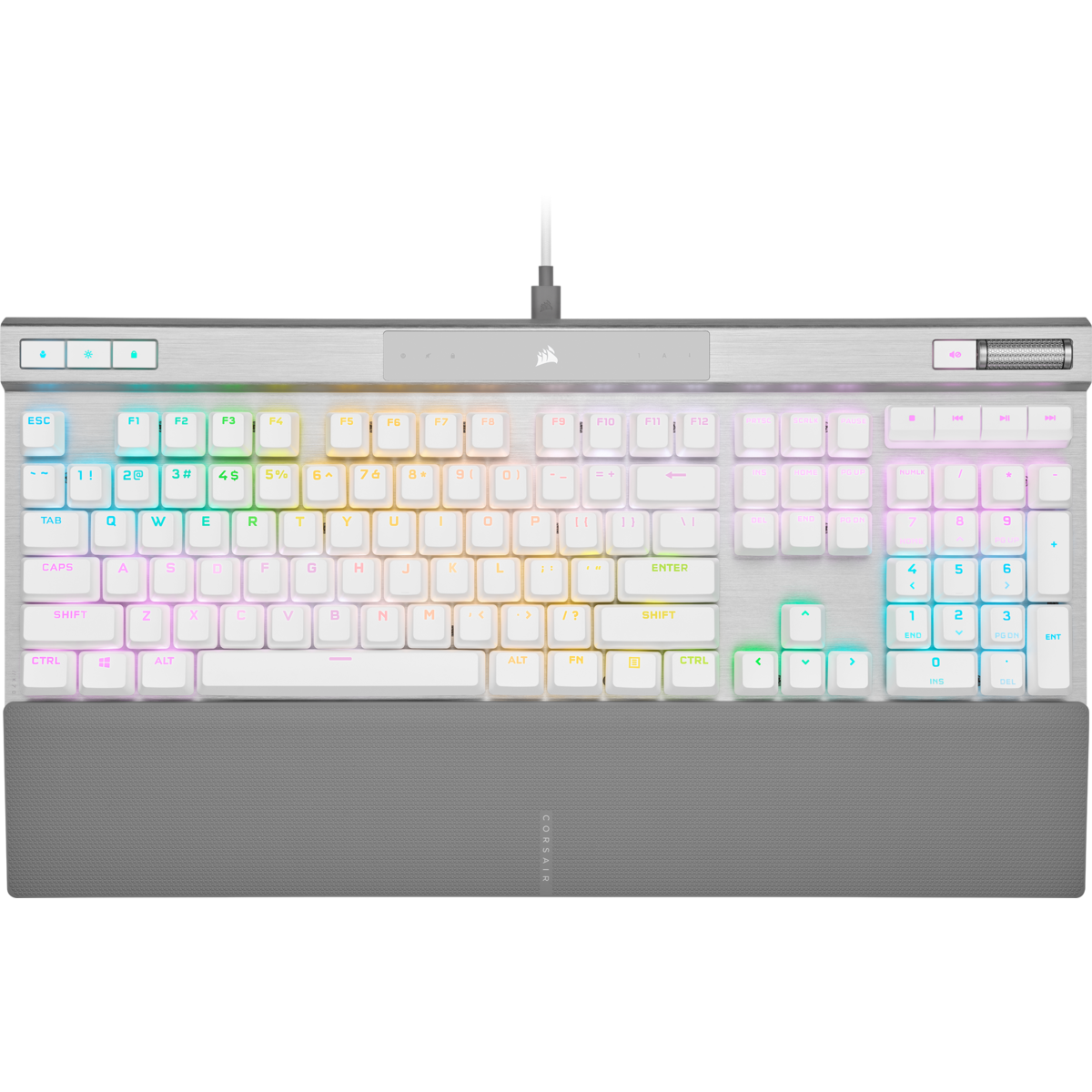 Corsair K70 RGB PRO  white Mechanical Gaming Keyboard(Corsair OPX光軸)