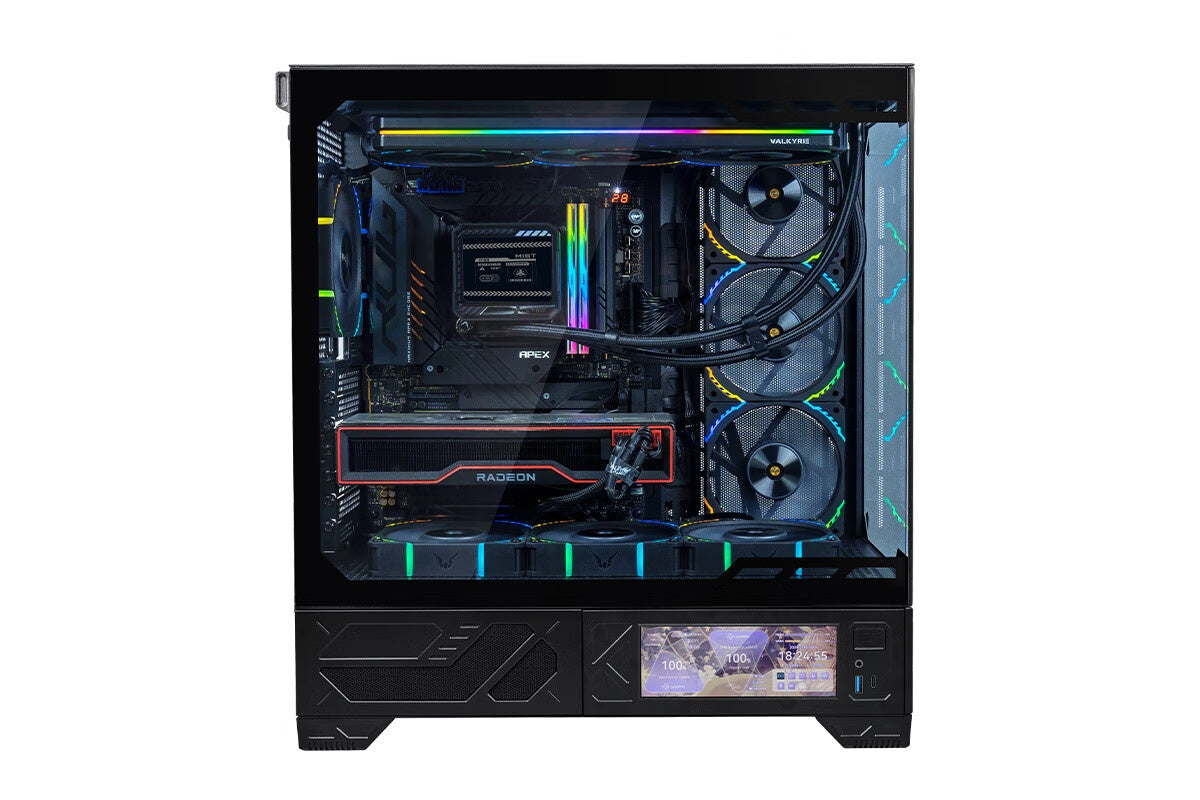 VALKYRIE VK03 ATX 機箱 6.2吋輕觸式屏幕 無側柱海景房 兼容背插主板
