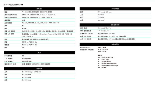 Phanteks Enthoo Pro 2 SERVER EDITION e-ATX Case 全塔機箱 Closed panel