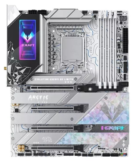 MAXSUN 銘瑄 iCraft Z890 Arctic 白色ATX底板