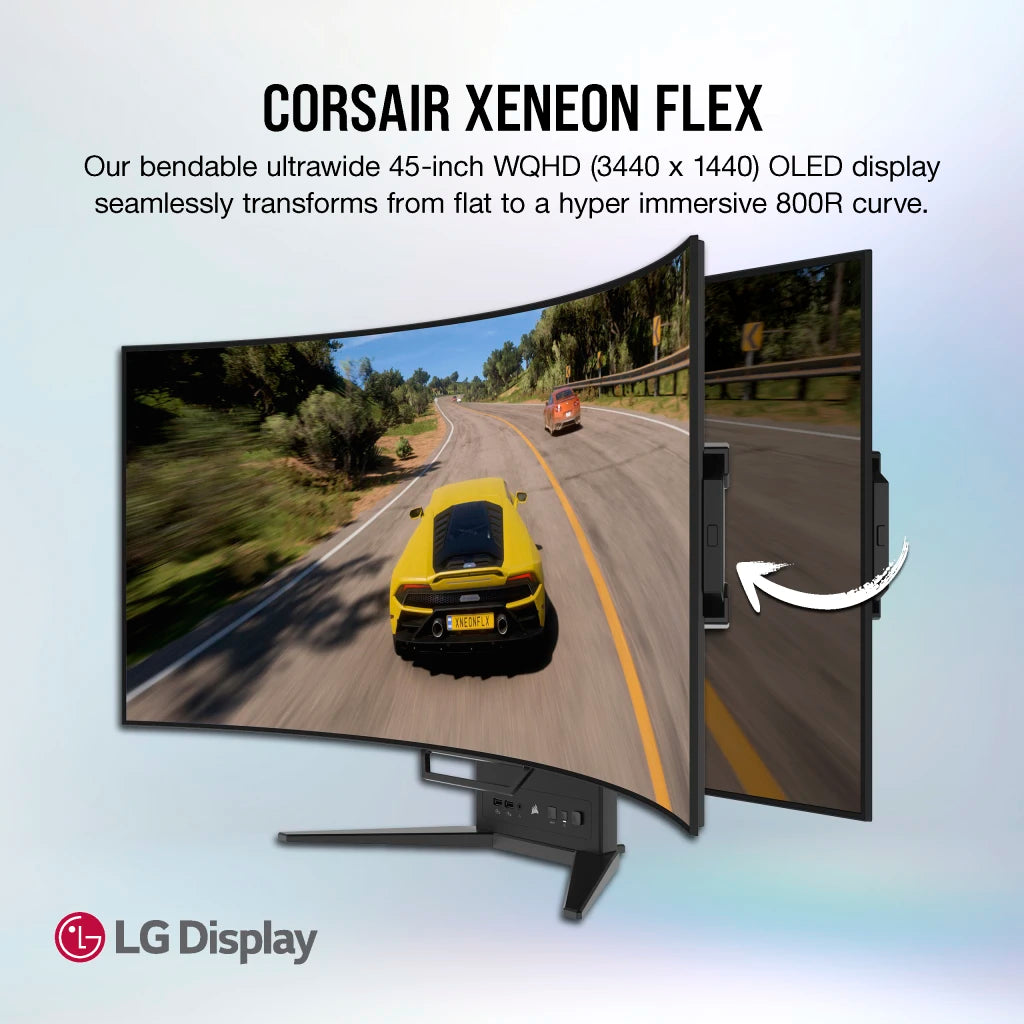 Corsair XENEON FLEX 45WQHD240 曲面電競顯示器 45" 2K 240Hz OLED 0.03ms 800R Curved 21:9