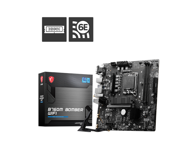 MSI 微星 B760M BOMBER WIFI Micro-ATX 主機板 (DDR5)