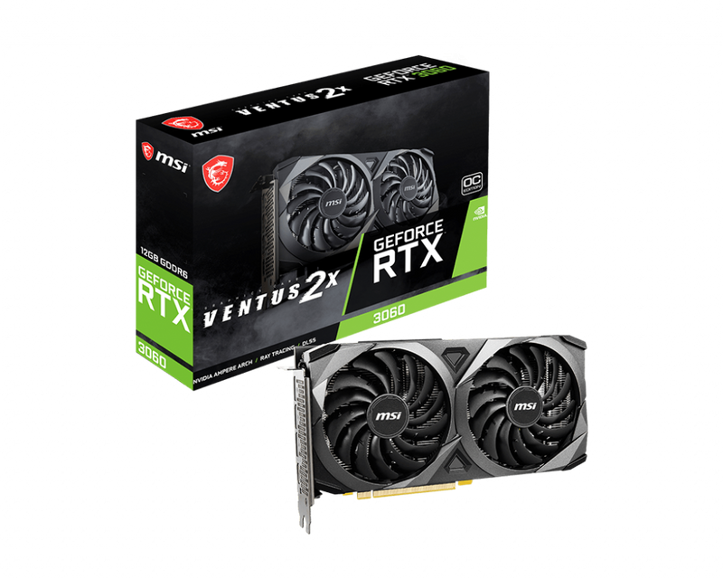 【砌機優惠】MSI 微星 VENTUS 2X GeForce RTX 3060 12G OC 顯示卡 (LHR)