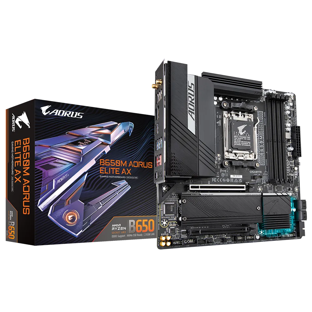 GIGABYTE 技嘉B650M AORUS ELITE AX Micro-ATX 主机板(DDR5) 