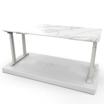 Ekobor Conference and Executive Meeting Electrical Standing Desk  (Height Adjustable)(Marble White/Black)