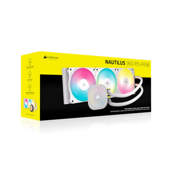 Corsair NAUTILUS 360 RS ARGB 360mm 水冷散热器- (黑/白)