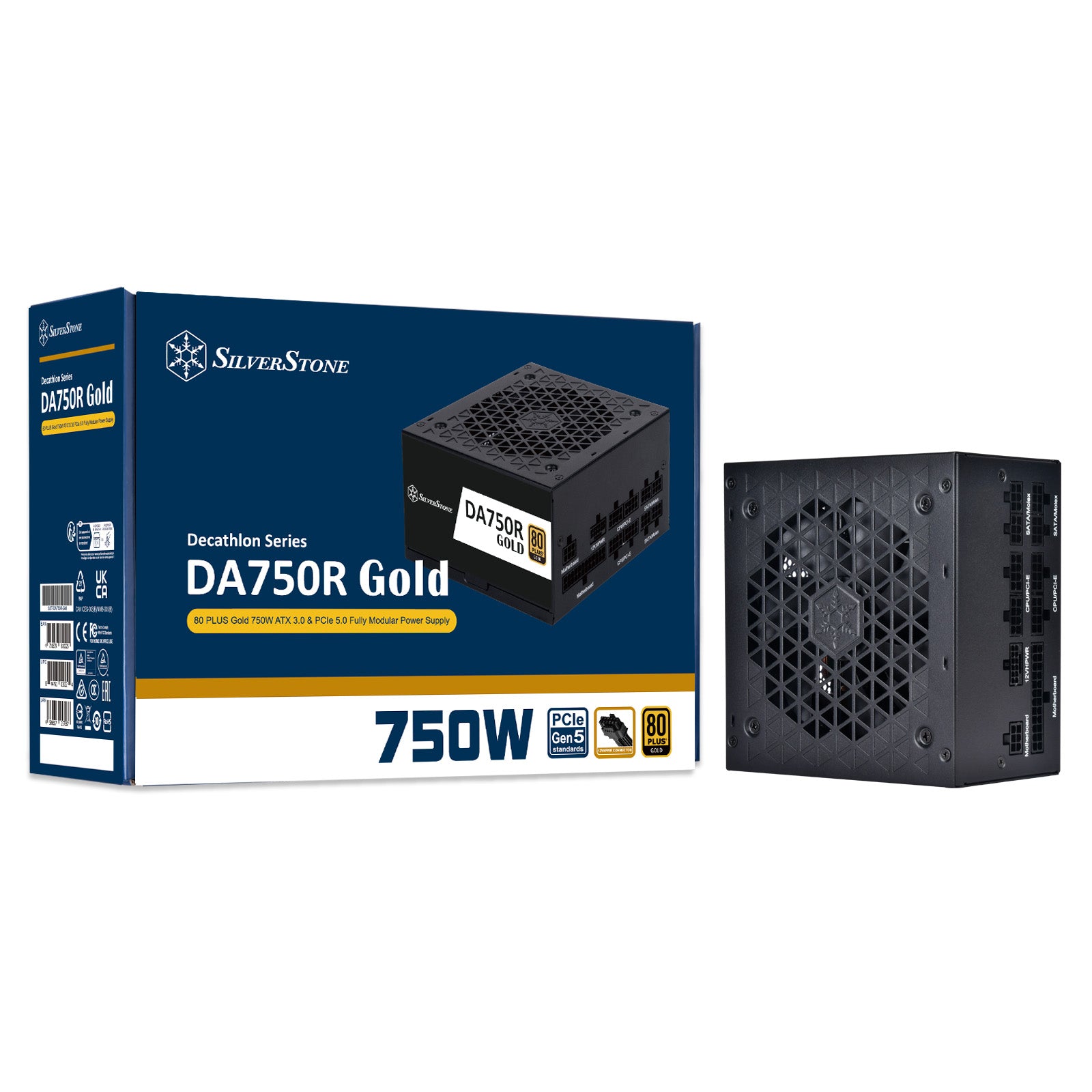 SilverStone DA750R Gold 750W 80 PLUS 全模組 主機電源 (黑/白)