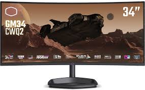 【Quantum Dot 量子點】 Cooler Master GM34-CWQ2 電競顯示器 (34吋 / UWQHD [3440 x 1440] / 180Hz / 0.5ms / 10 bits VA / 1500R / HDR / FreeSync Premium / Type-C 65W / 內置喇叭 5W * 2)