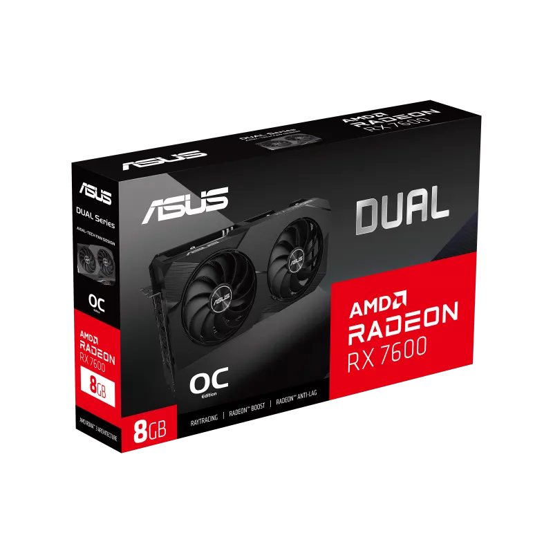 ASUS 華碩 Dual Radeon RX 7600 OC Edition 8GB GDDR6 顯示卡