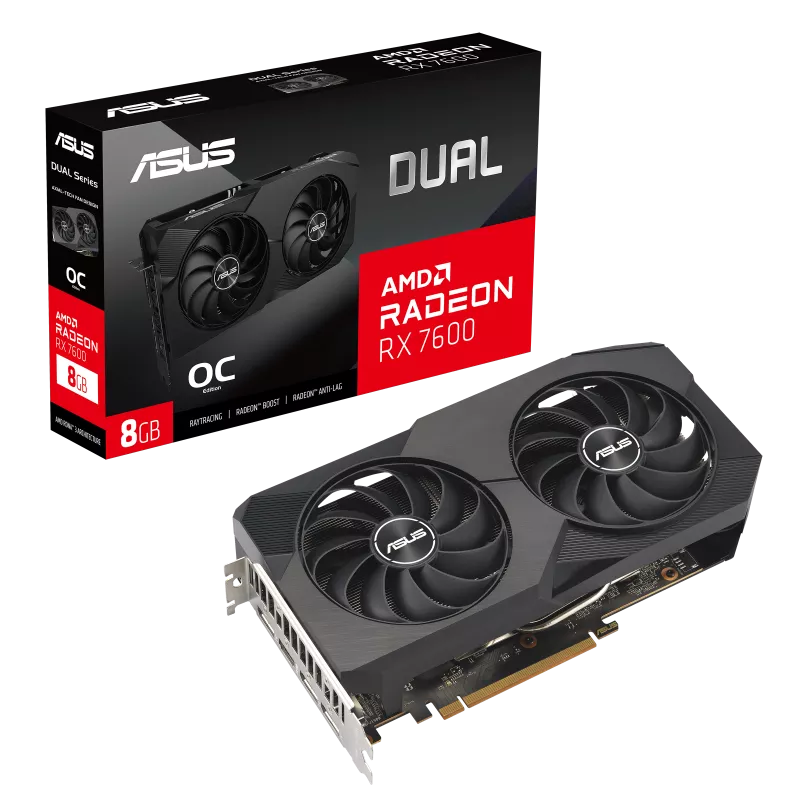 ASUS 華碩 Dual Radeon RX 7600 OC Edition 8GB GDDR6 顯示卡