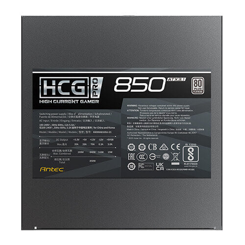 Antec HCG 850W PRO 80 Plus Platinum ATX 3.1 全模组主机电源
