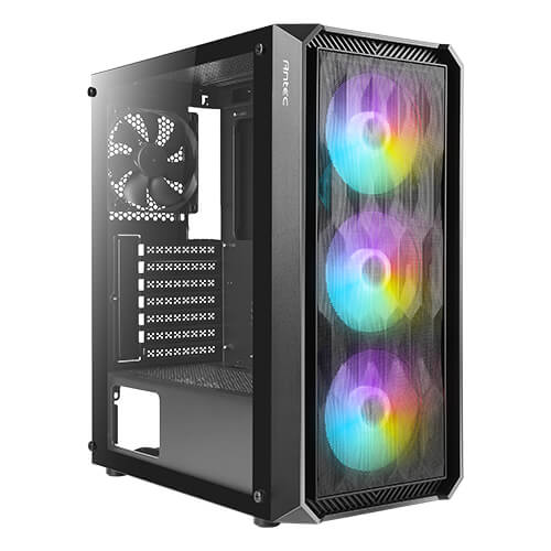 (内附4只风扇) Antec NX292 ARGB Mid Tower E-ATX电竞机箱强化玻璃侧板
