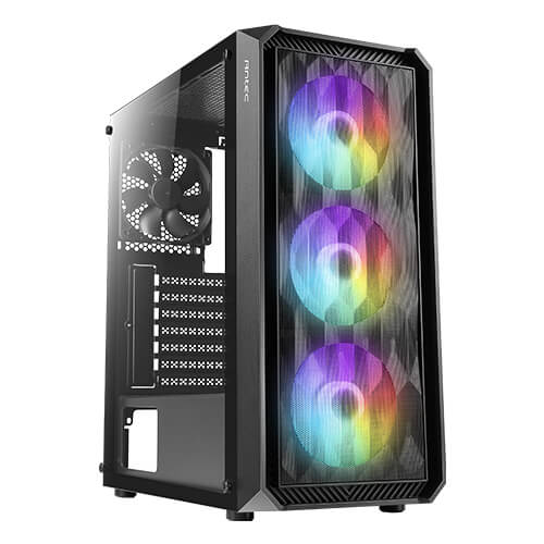 (内附4只风扇) Antec NX292 ARGB Mid Tower E-ATX电竞机箱强化玻璃侧板