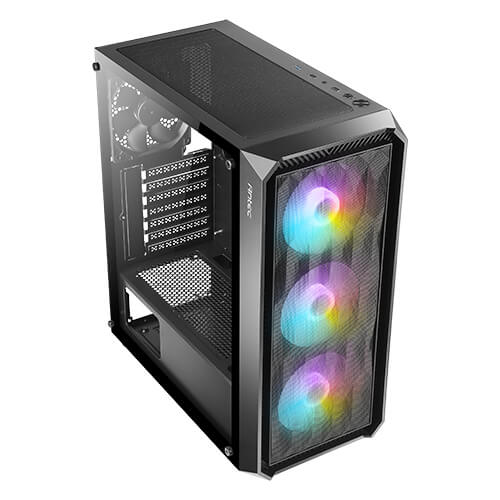 (内附4只风扇) Antec NX292 ARGB Mid Tower E-ATX电竞机箱强化玻璃侧板