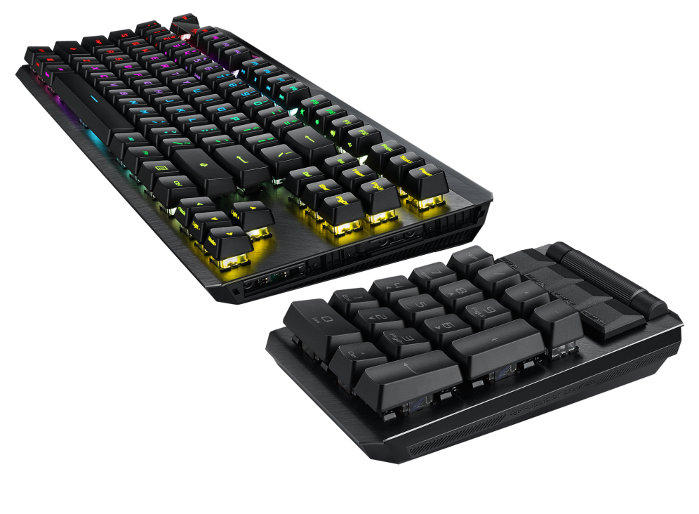 ASUS ROG Claymore II RX RGB 无线机械式键盘(RX青/RX红轴) 英文