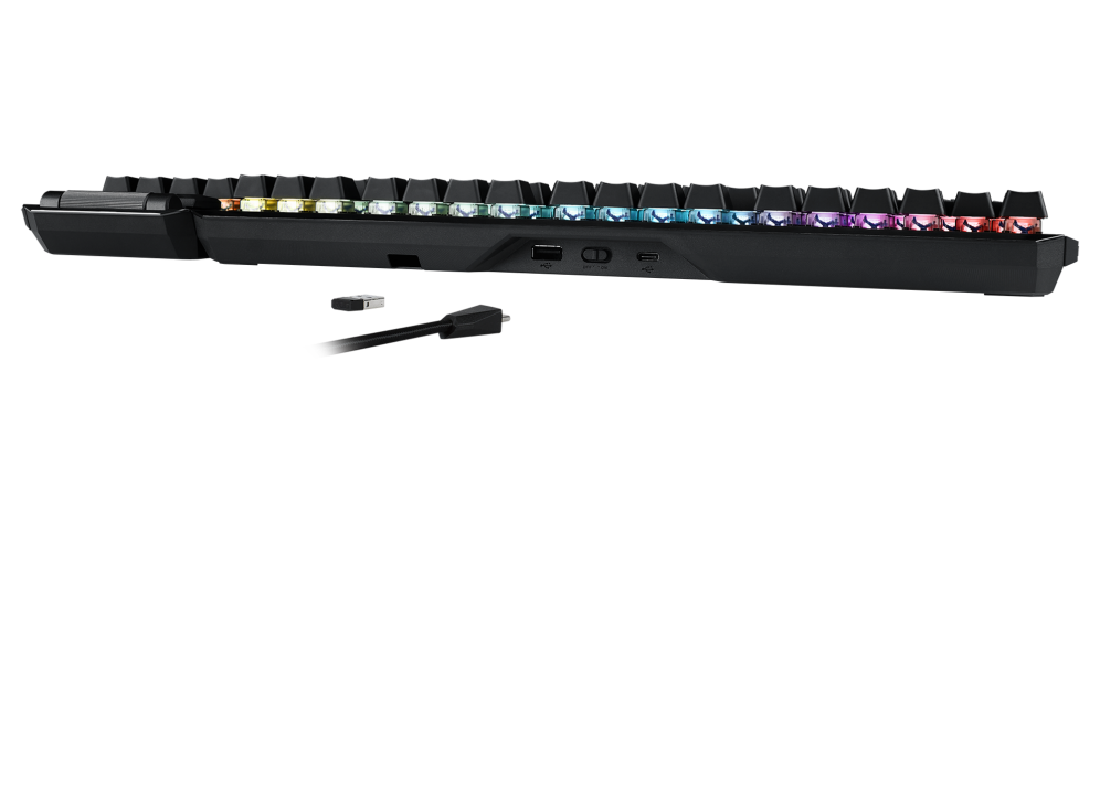 ASUS ROG Claymore II RX RGB 无线机械式键盘(RX青/RX红轴) 英文