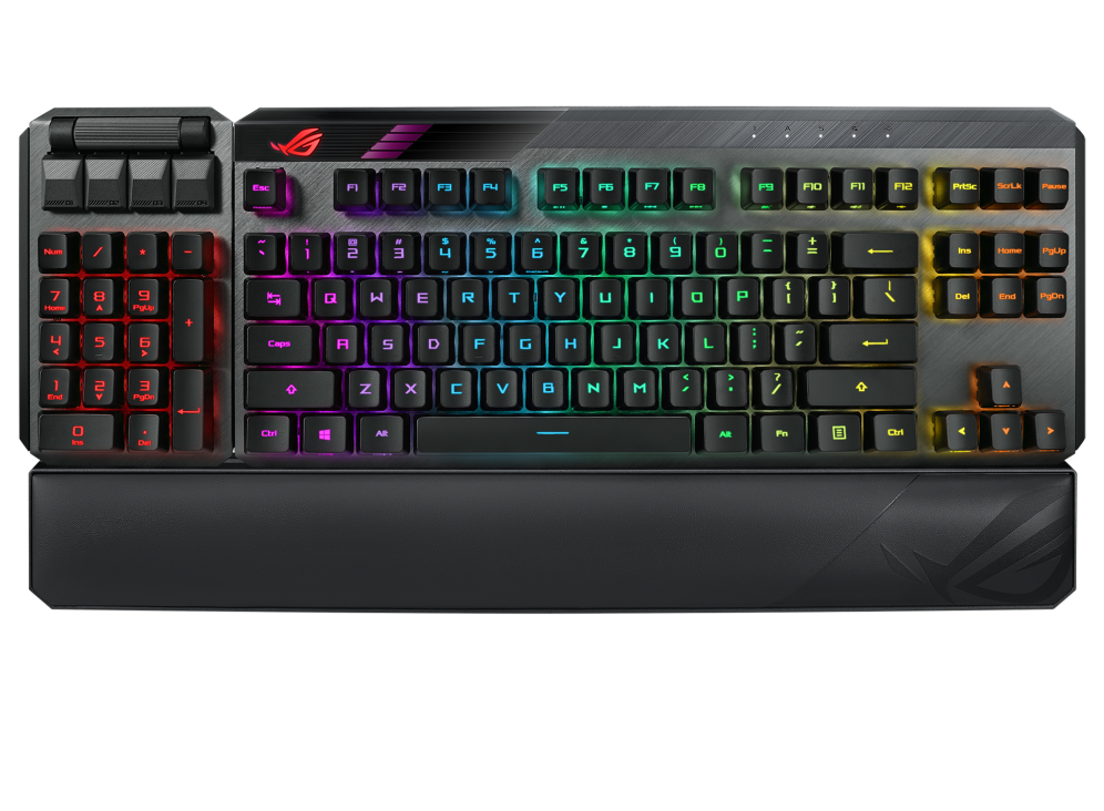 ASUS ROG Claymore II RX RGB 无线机械式键盘(RX青/RX红轴) 英文
