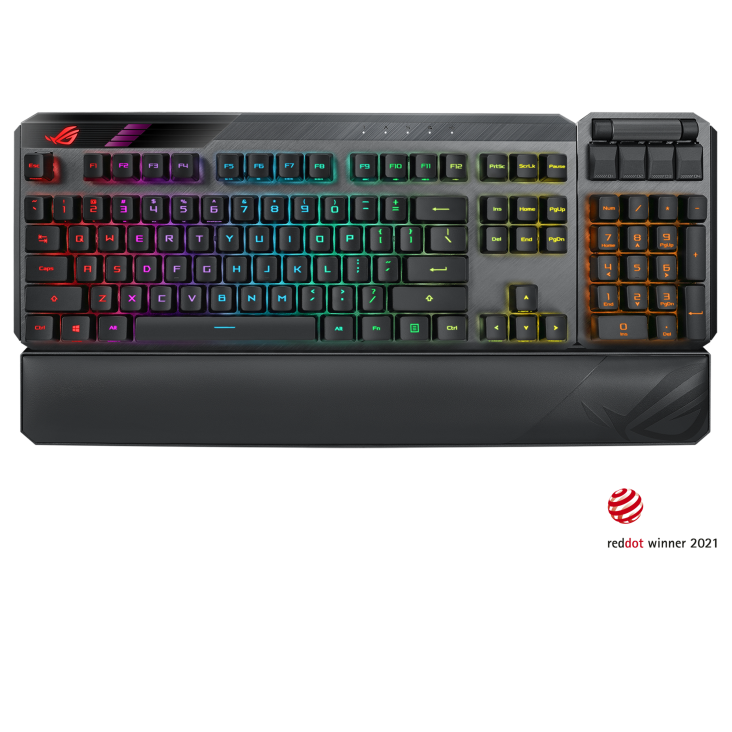 ASUS ROG Claymore II RX RGB 无线机械式键盘(RX青/RX红轴) 英文