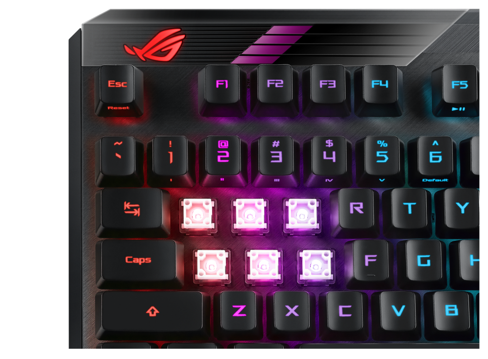 ASUS ROG Claymore II RX RGB 无线机械式键盘(RX青/RX红轴) 英文