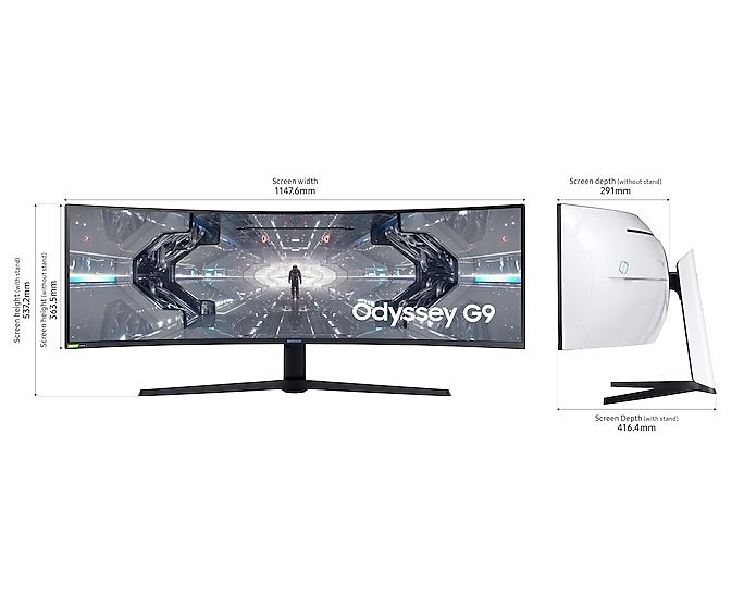 Samsung Odyssey G9 32:9 1000R 240Hz 1ms 曲面電競顯示器 (LC49G95TSSCXXK)