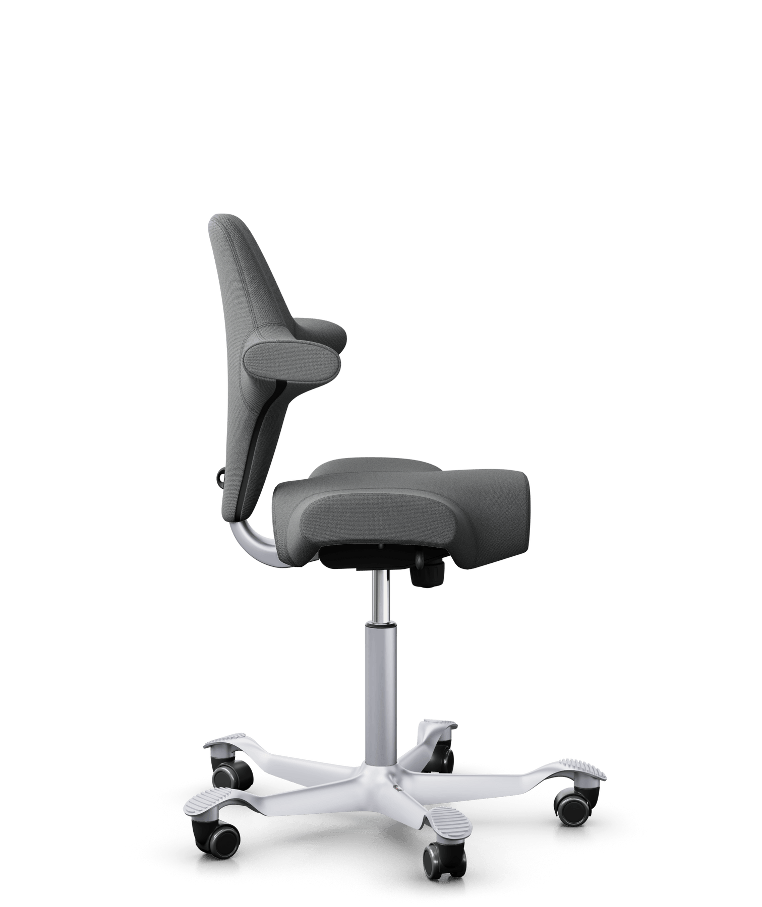 HÅG Capisco 8106 Fabric 人體工學辦公馬鞍椅（ Dark Grey/Silver metal）(10年保養)