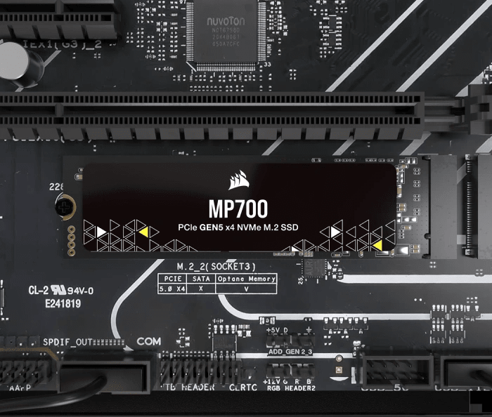 Corsair MP700 PCIe Gen5 2TB NVMe2.0 SSD (RW 10000MB/s)(5年保用)