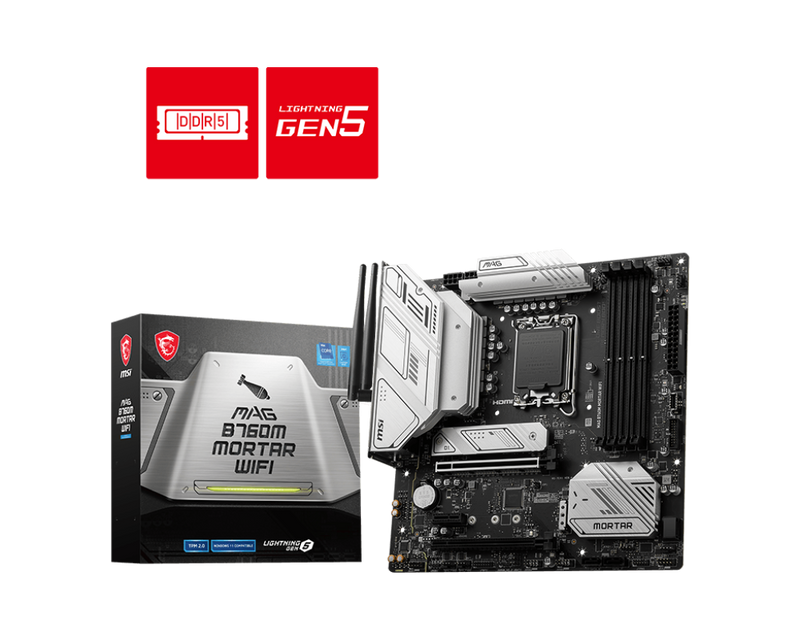 MSI 微星 MAG B760M MORTAR WIFI Micro-ATX 主機板 (DDR5)